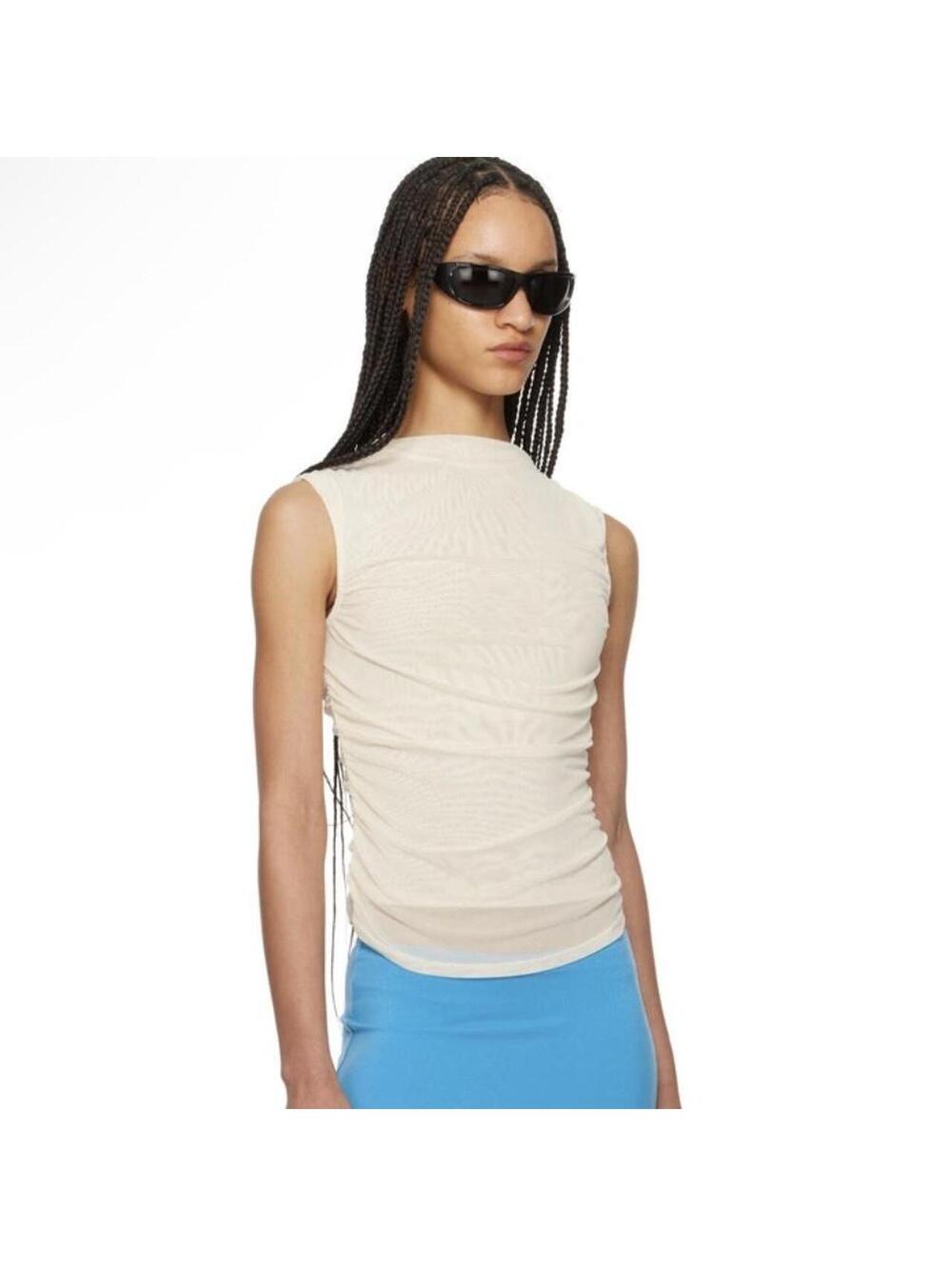 Miaou Cam Top White Sheer Mesh Sz. S NWT $195